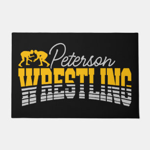 Personalized NAME Wrestling School Team Wrestler  Doormat