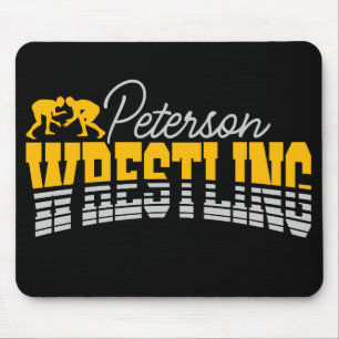 Personalized NAME Wrestling School Team Wrestler Mouse Pad