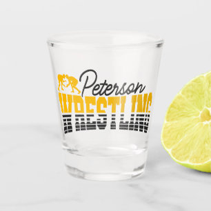 Personalized NAME Wrestling School Team Wrestler Shot Glass