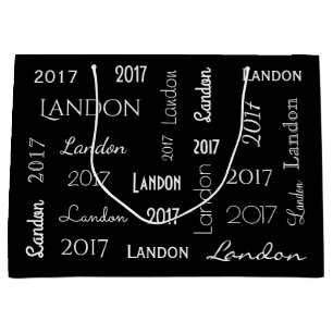 Personalized Name & Year Graduation Large Gift Bag