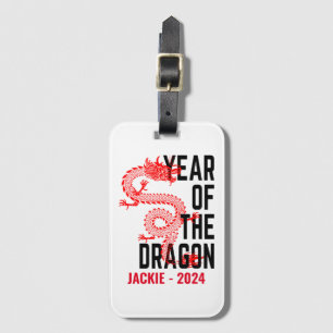 Personalized Name Year of the Dragon Birth Year  Luggage Tag