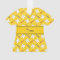 Personalized name yellow brushes and tooth pattern