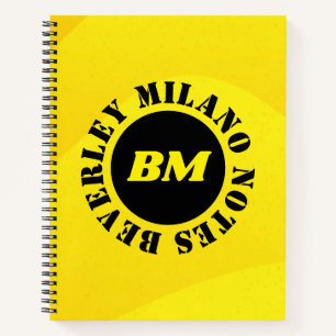 Personalized Name Yellow Notebook