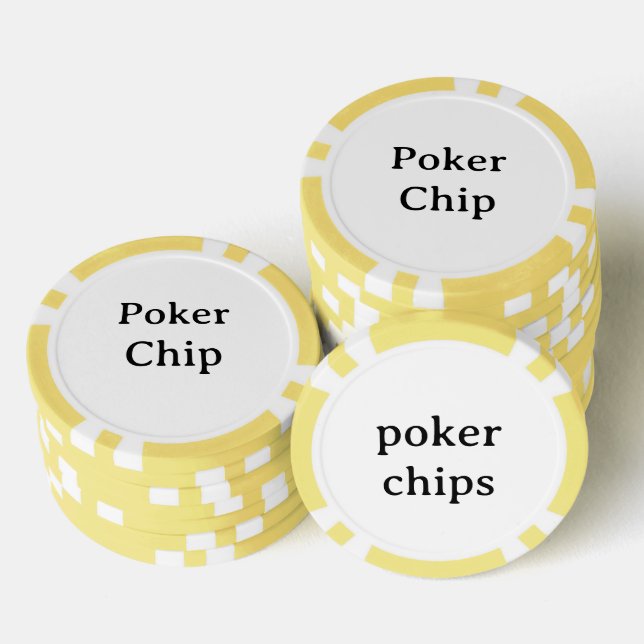 Personalized Name Yellow Poker Chip (Stack)