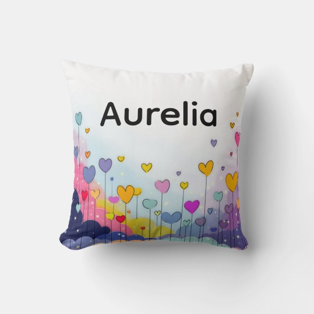 Personalized Name You Are So Loved Throw Pillow (Front)