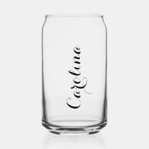 Personalized Named Can Glass