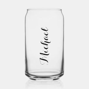 Personalized Named Can Glass