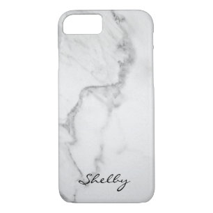 Personalized Named Carrara Marble iPhone 7 Case