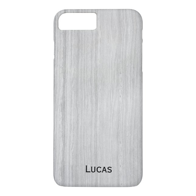 Personalized Named Grey Stripes iPhone 7 Plus Case-Mate iPhone Case (Back)