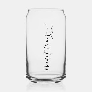Personalized Named Maid of Honour Can Glass