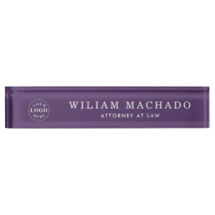 Personalized Nameplate with Title and Company Logo