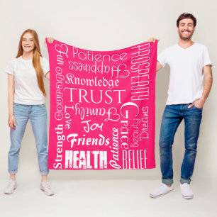Personalized Names and/or Words of Love fleece Blanket
