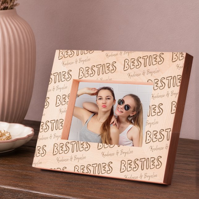 Personalized Names Besties Photo  Etched Frames (Creator Uploaded)