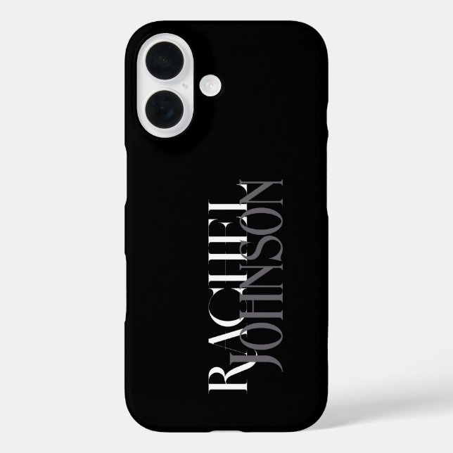 Personalized Names Black Grey  Case-Mate iPhone Case (Back)
