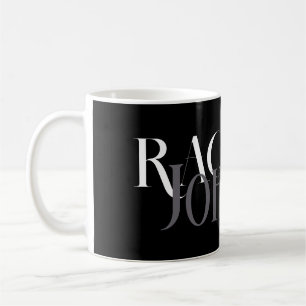 Personalized Names Black Grey Coffee Mug