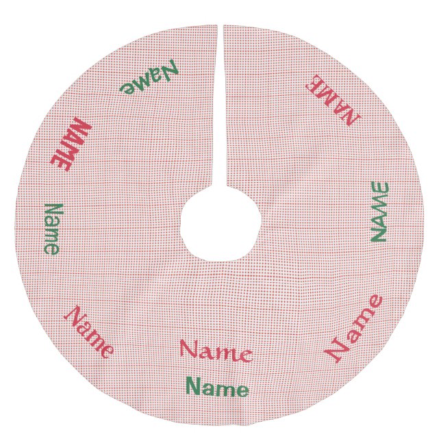 Personalized Names Christmas Tree Skirt (Front)