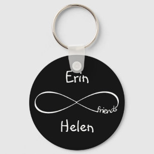 Personalized Names Friends Infinity Symbol Simple Keychain