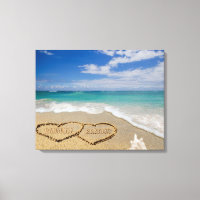 Personalized Names Hearts In Sand Art