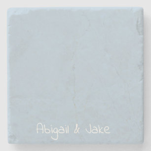 Personalized Names Sky Blue  Stone Coaster