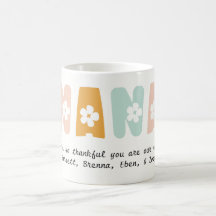 Personalized Nana Floral Pastel Colours Grandma