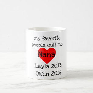 personalized nana mug with names