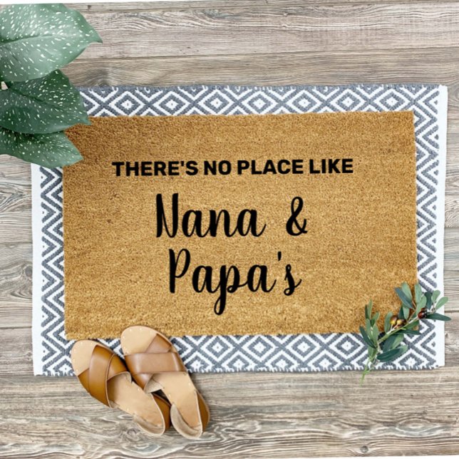 Personalized Nana Papa Grandparents Welcome Doormat (Creator Uploaded)