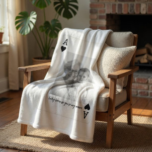 Personalized Nana Photo Playing Card Fleece Blanket