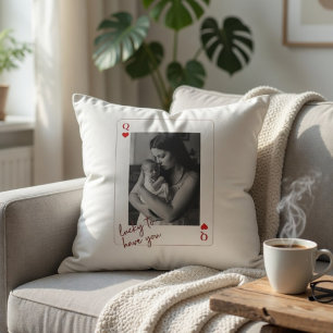 Personalized Nana Photo Playing Card   Throw Pillow