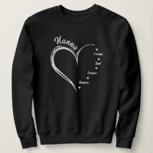 Personalized Nanna Sweatshirt, Nanna Heart Sweatshirt