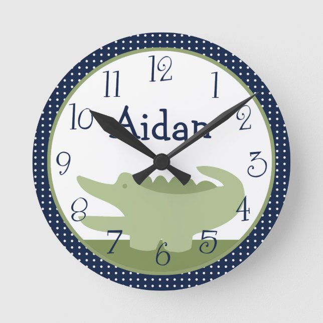 Personalized Nantucket Alligator Clock (Front)