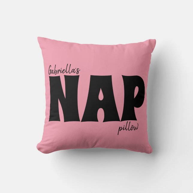 Personalized, Nap Pillow, Pin, lashes Throw Pillow (Front)