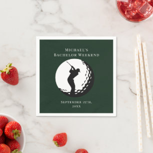 Personalized Napkin   Bachelor Golf Weekend