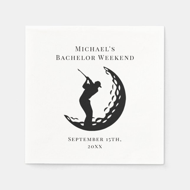 Personalized Napkin | Bachelor Golf Weekend (Front)