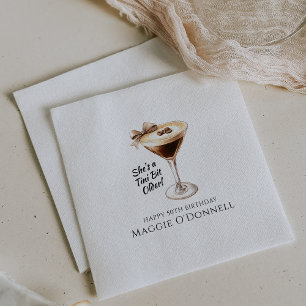 Personalized Napkins 50th Birthday Martini