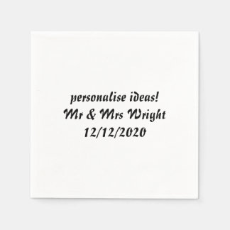 Personalized napkins. Add your own text Napkin