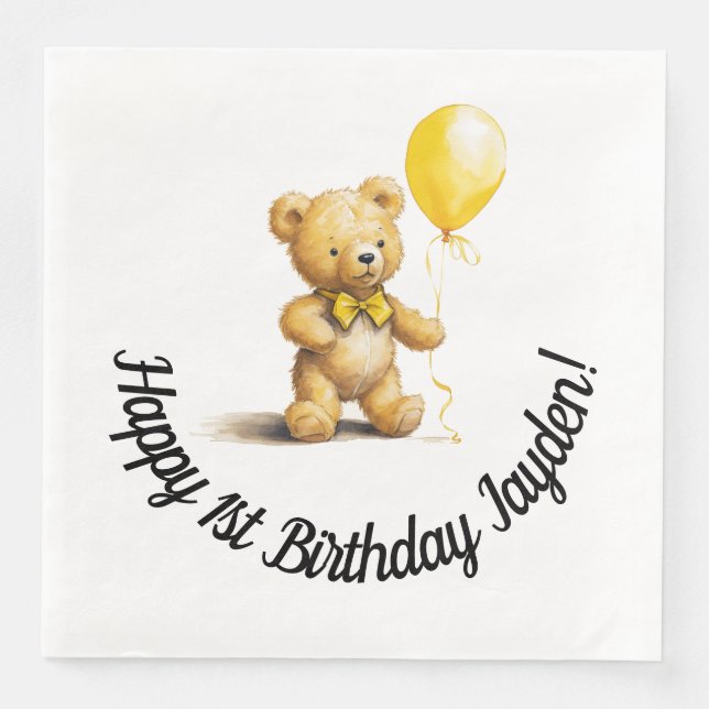 Personalized Napkins, for Birthday, Baby Shower,  Napkin (Front)