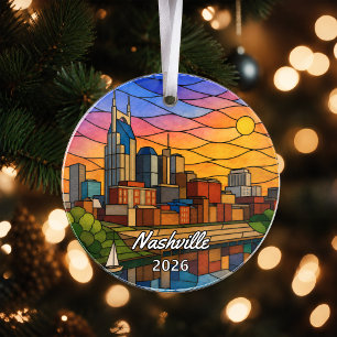 Personalized Nashville Acrylic Ornament, Custom Te Ornament