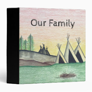 Personalized Native American Inspiration Folk Art Binder