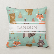 Personalized Native Forest Friends Pillow