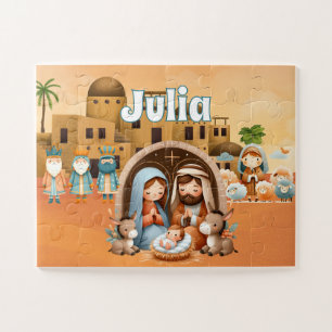 Personalized Nativity  Jigsaw Puzzle