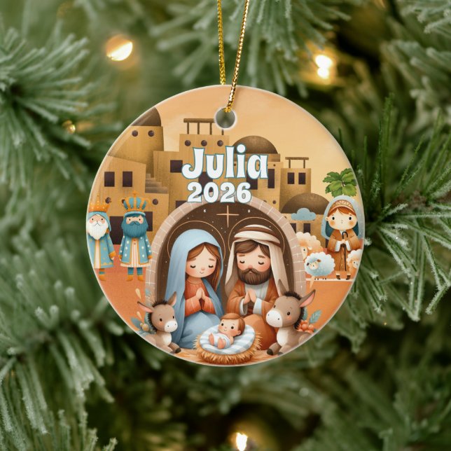 Personalized Nativity Ornament (Tree)