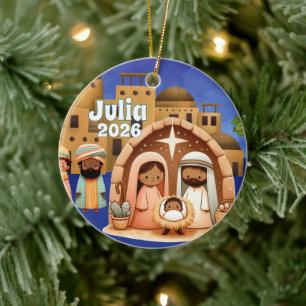 Personalized Nativity Ornament