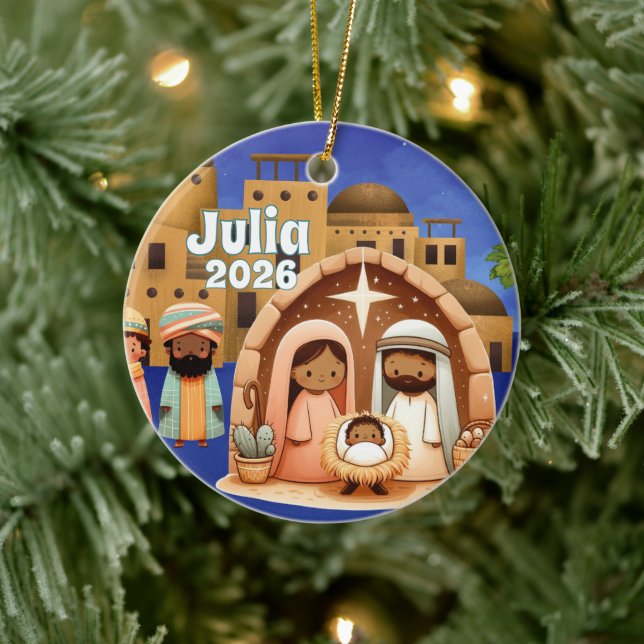 Personalized Nativity Ornament (Tree)