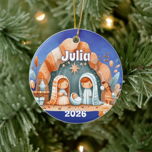 Personalized Nativity Ornament (Tree)