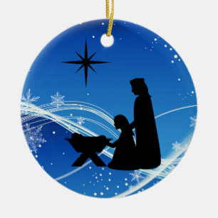 Personalized Nativity Scene Christmas Ornament