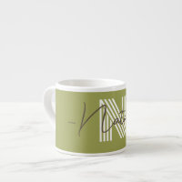 Personalized natural olive green with stylish font