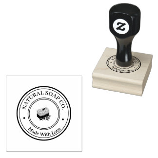 Personalized Natural Soap Logo Business Rubber Stamp
