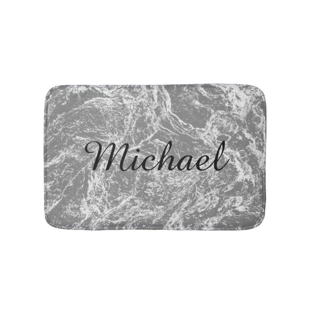 Personalized Nature Abstract Bath Mat (Front)