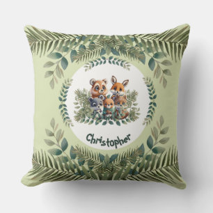 Personalized Nature Critters Pillow for Kids