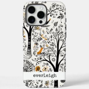 Personalized Nature Doodles iPhone 16 Pro Max Case